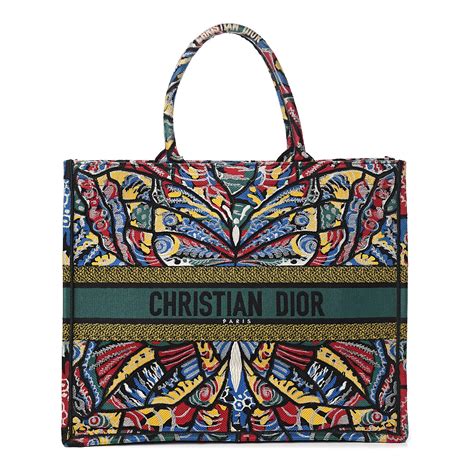 christian Dior canvas tote bag